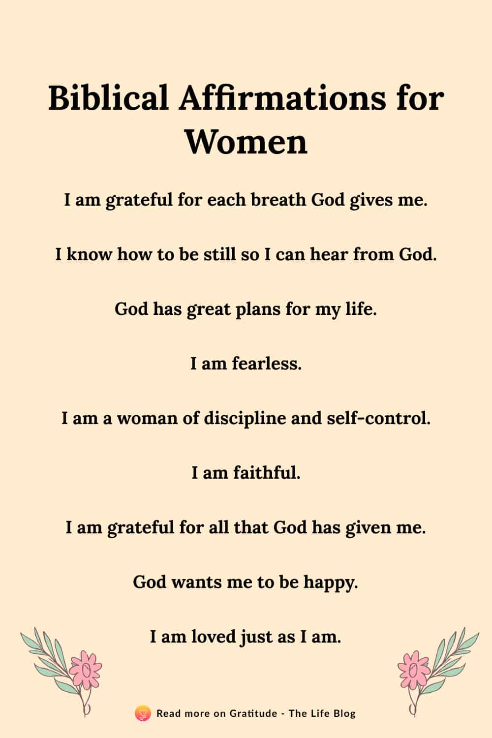 100 Biblical Affirmations For Christian Women