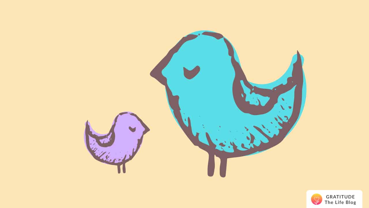 Illustration of two peaceful birds
