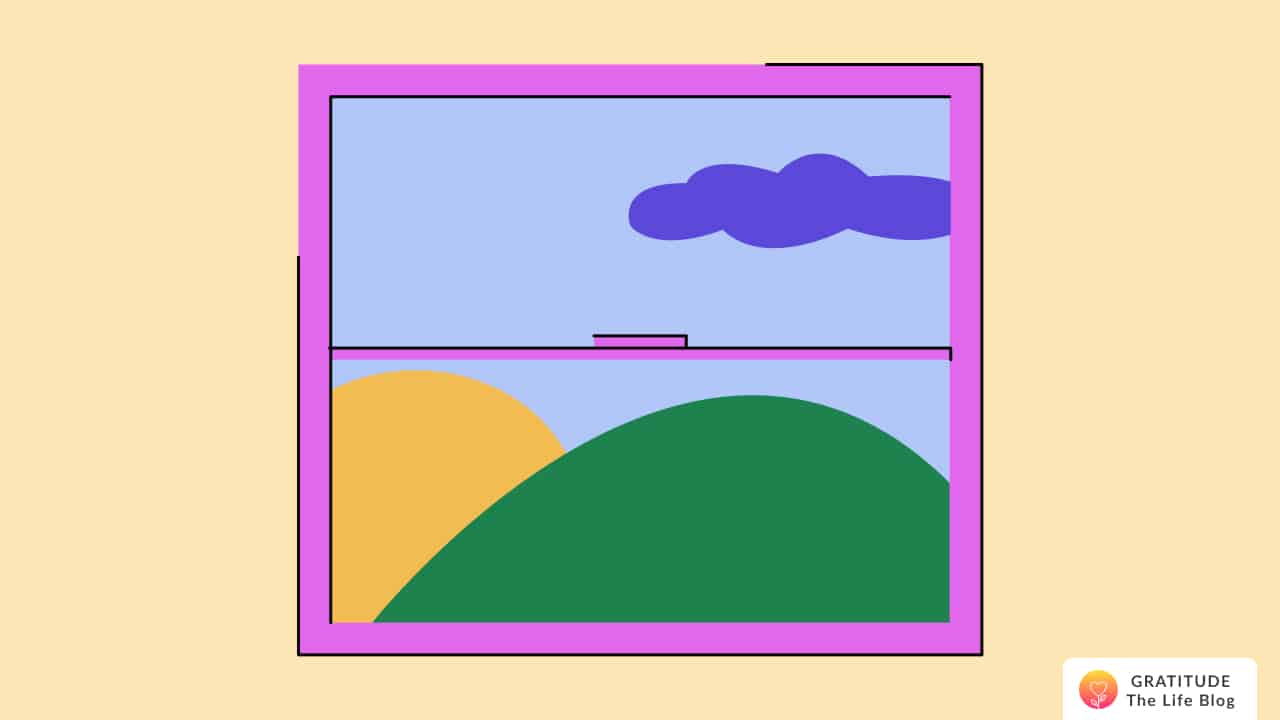 A window showing the scenery outside