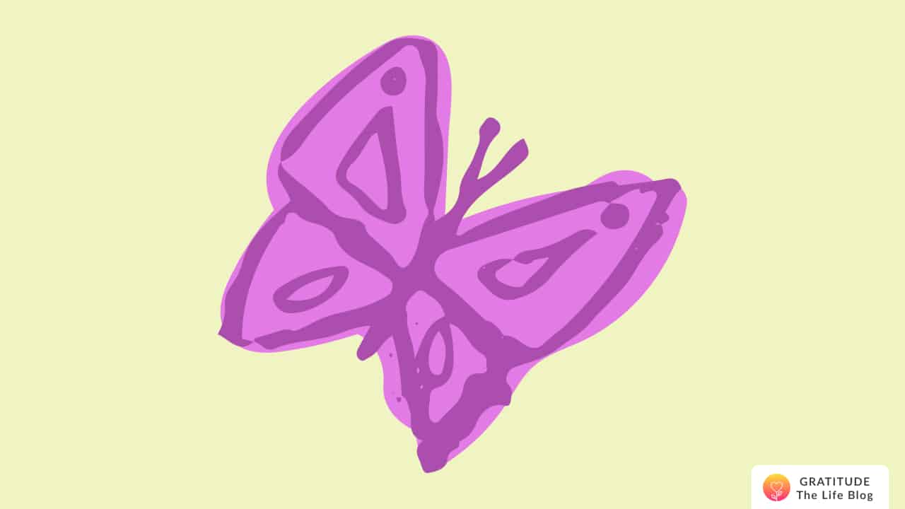 This is an illustration of a pink butterfly