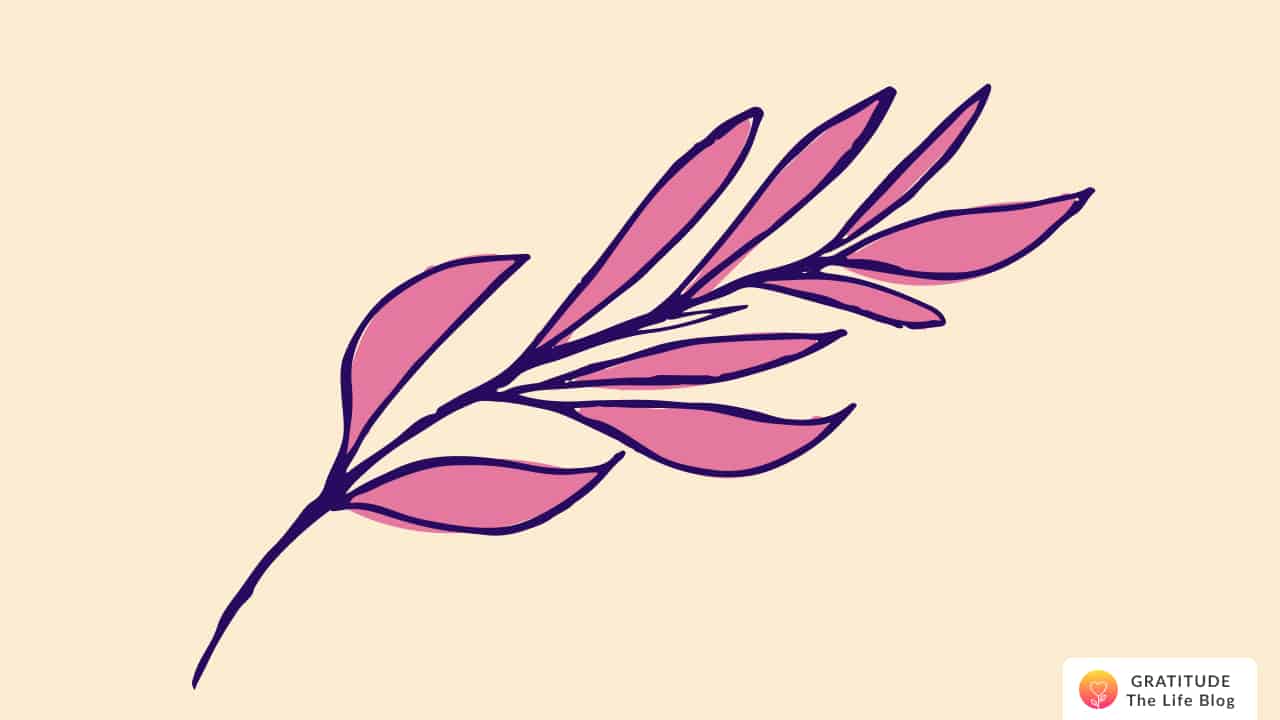 Illustration of pink leaves