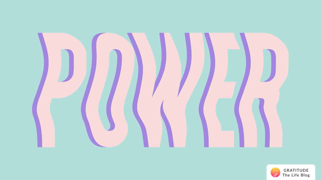 A typographic illustration of the word "POWER"