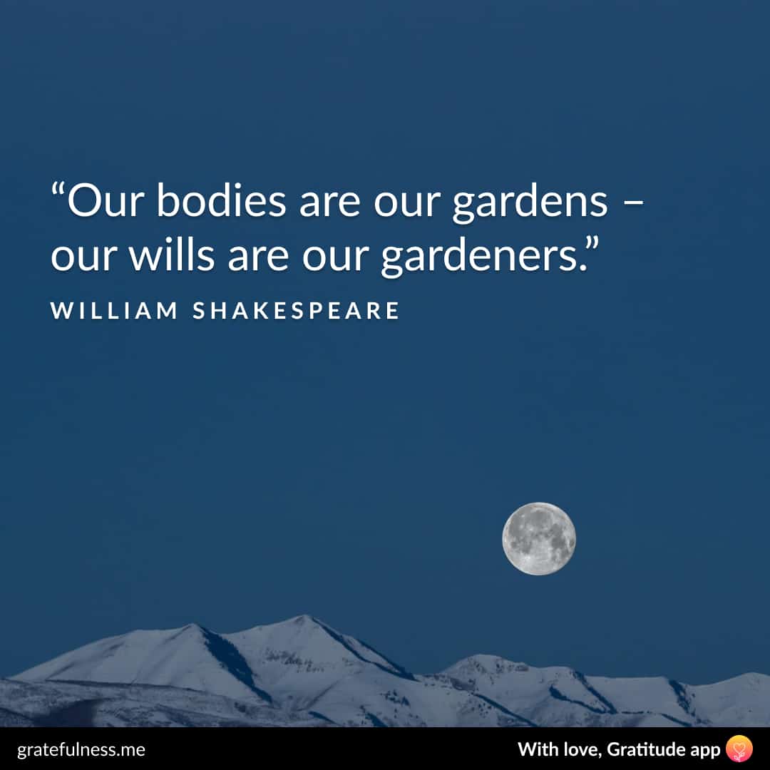 Image of a wellness quote by William Shakespeare