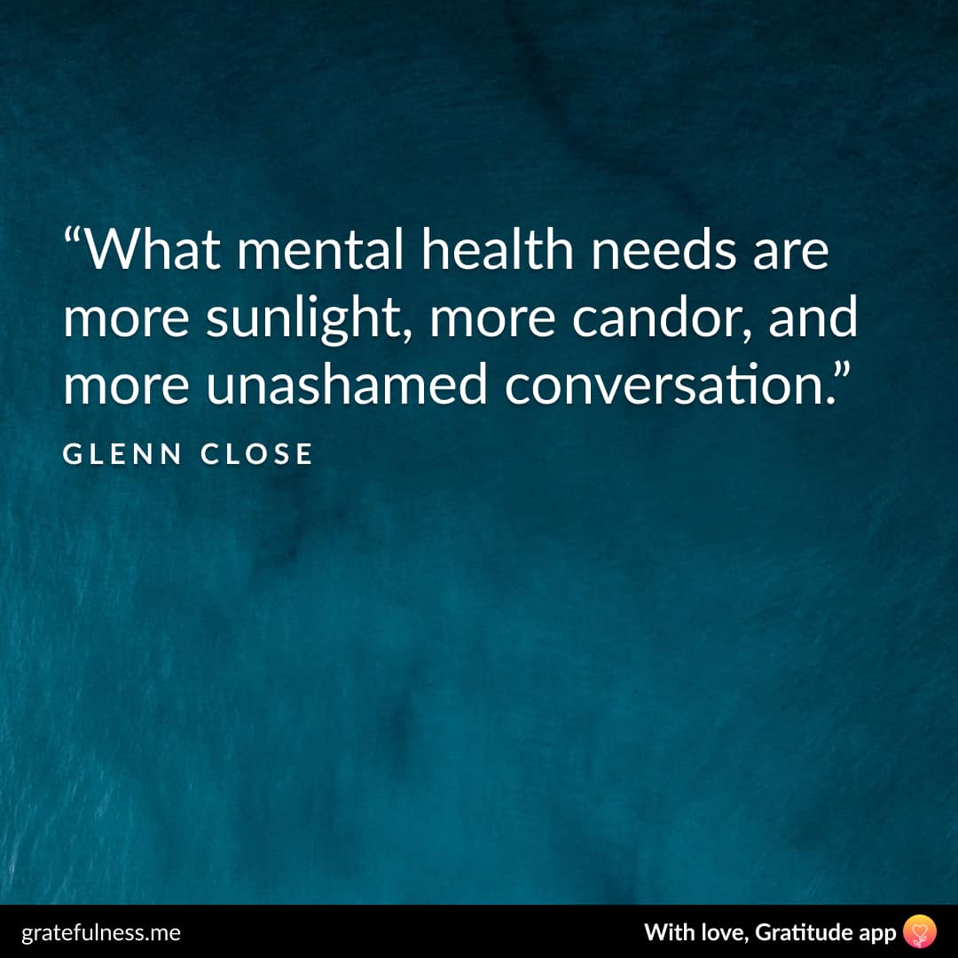 Image of a wellness quote by Glenn Close