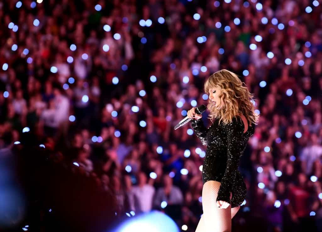 Photo of Taylor Swift performing live