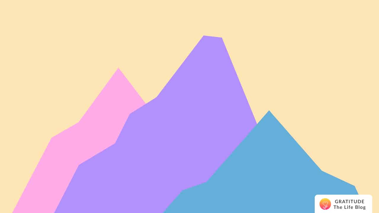 Illustration of three mountains