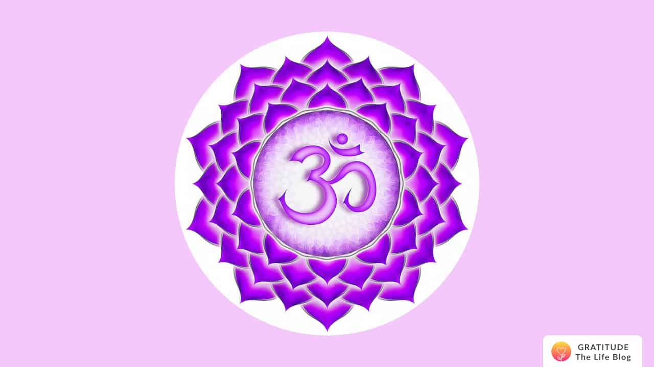 Image with symbol of crown chakra