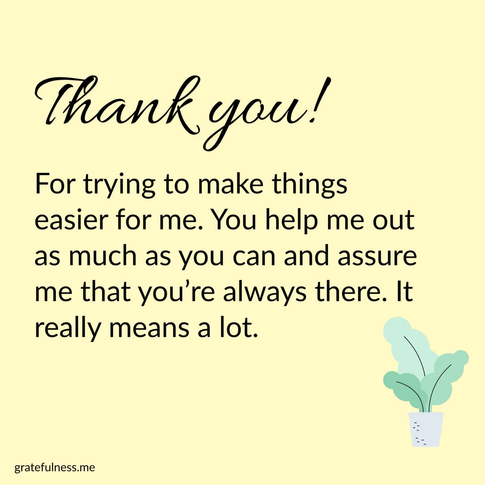 A thank you card