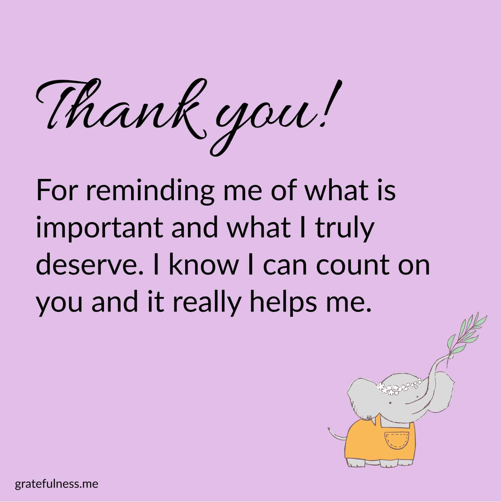 A thank you card