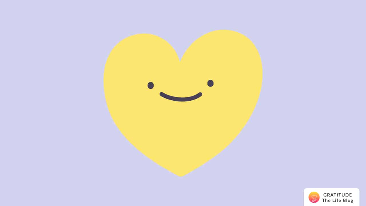 Image with illustration of a yellow smiling heart