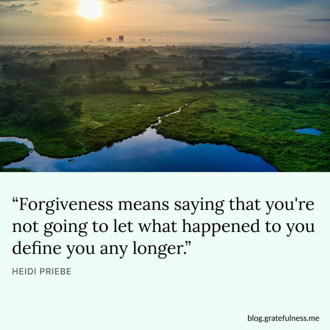 Image with forgiveness quote by Heidi Priebe