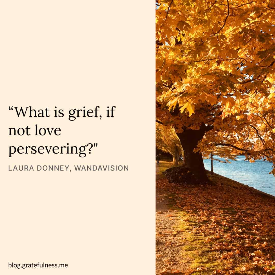 Image with grief quote by Laura Donney