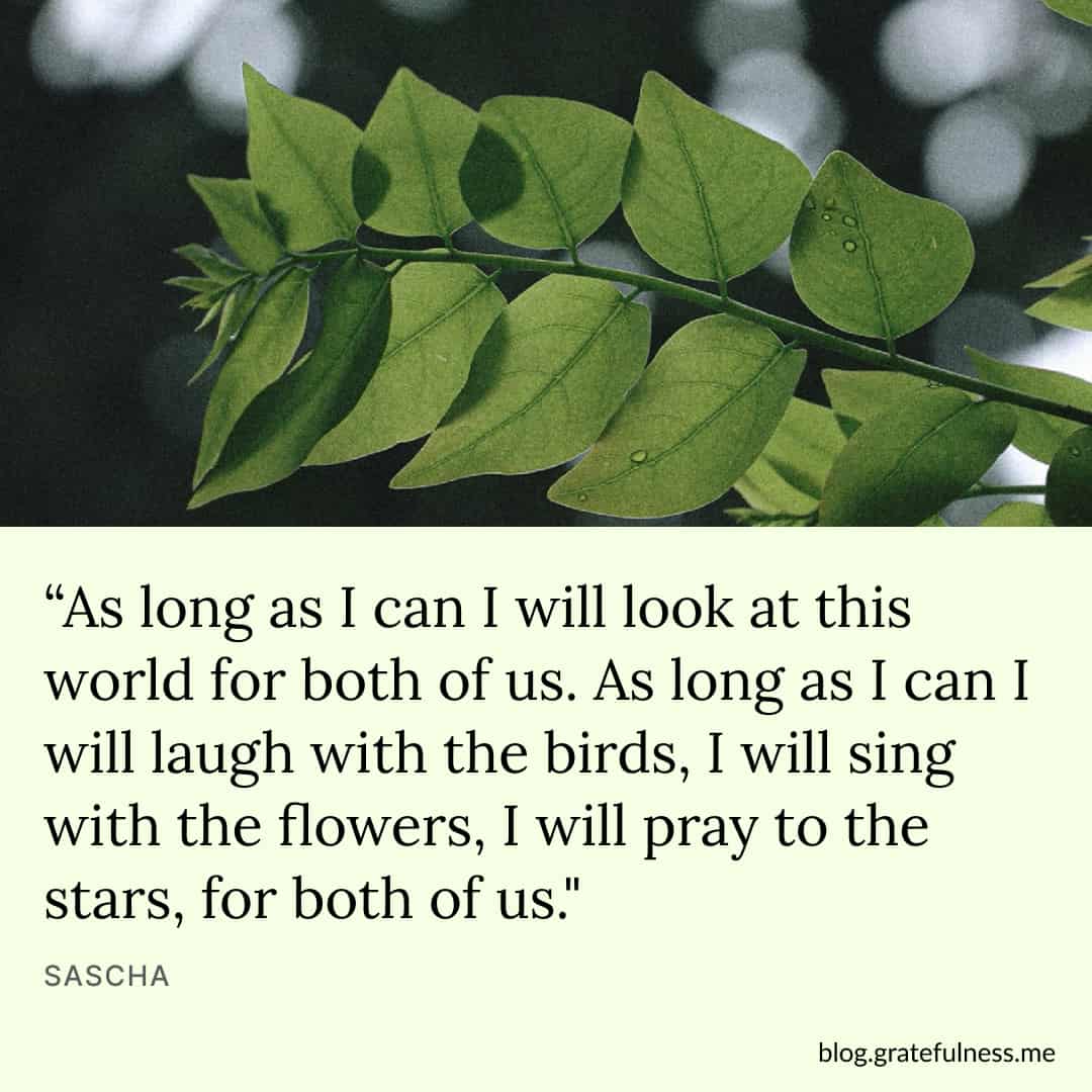 Image with grief quote by Sascha