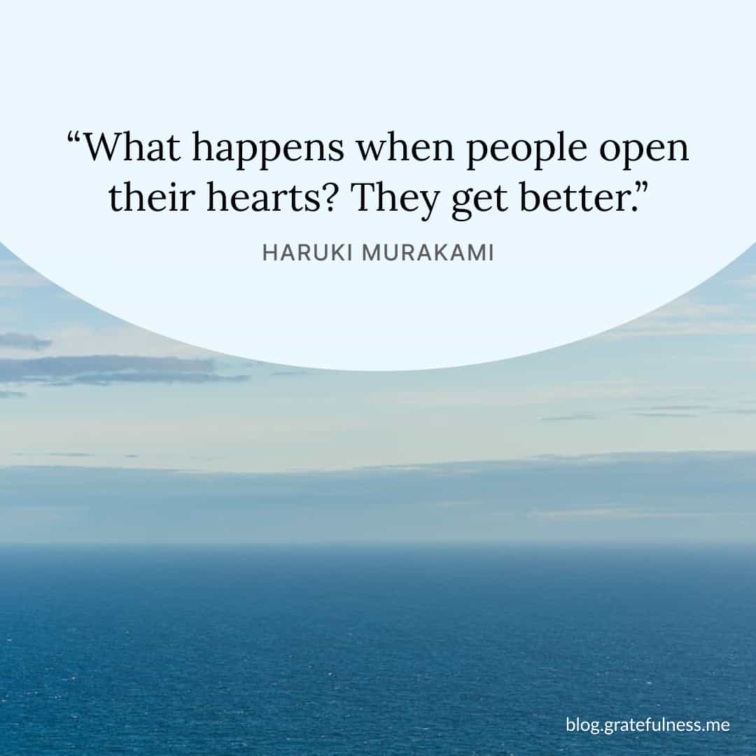 Image with healing quote by Haruki Murakami