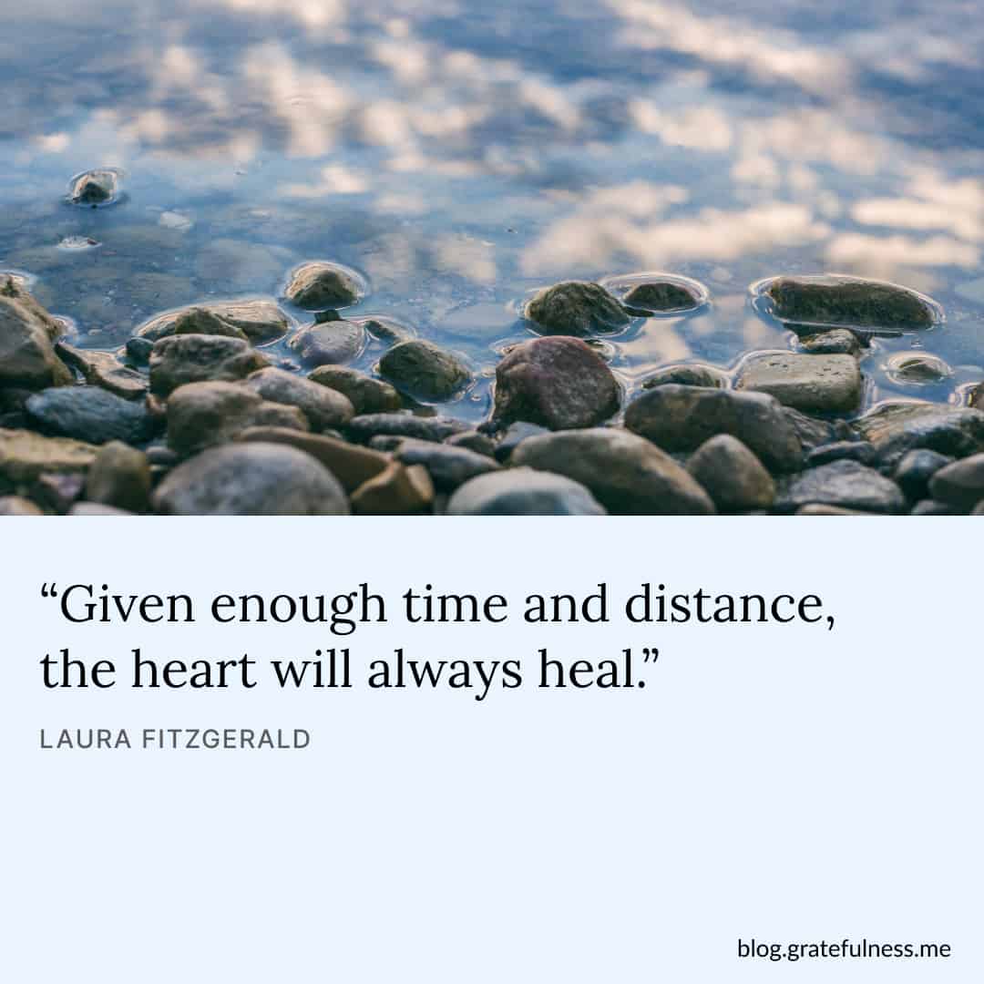 Image with healing quote by Laura Fitzgerald