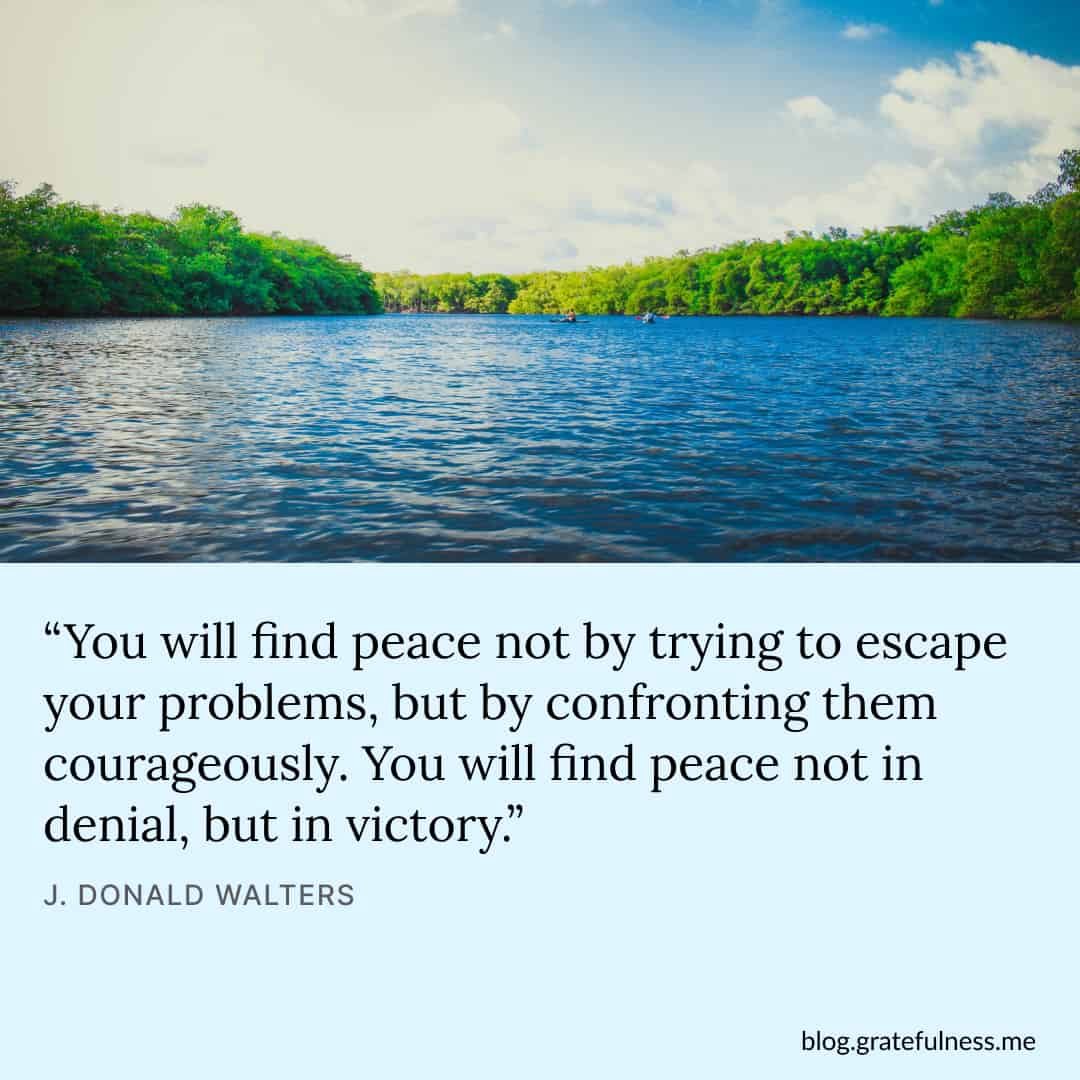 Image with peace quote by J. Donald Walters