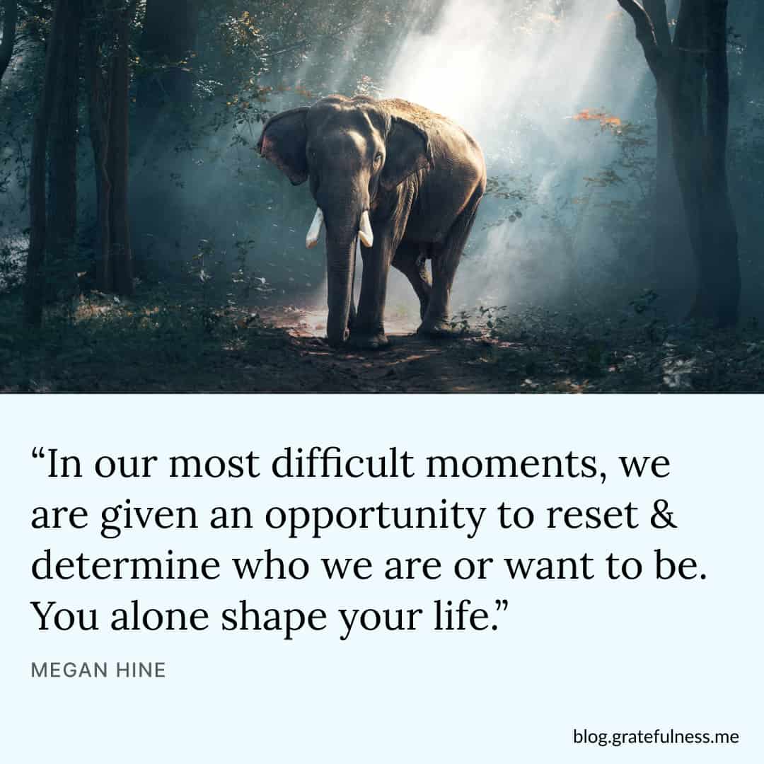 Image with resilience quote by Megan Hine