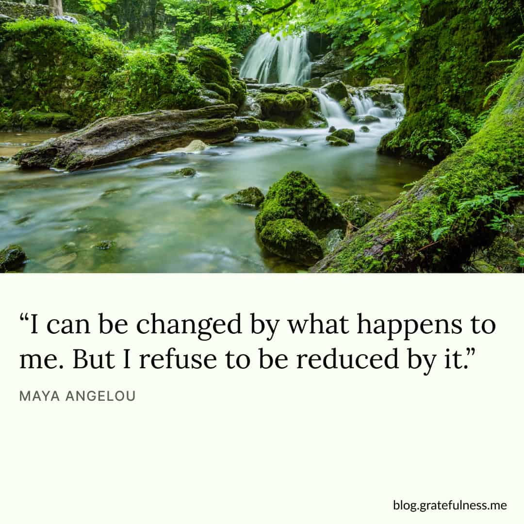 Image with resilience quote by Maya Angelou