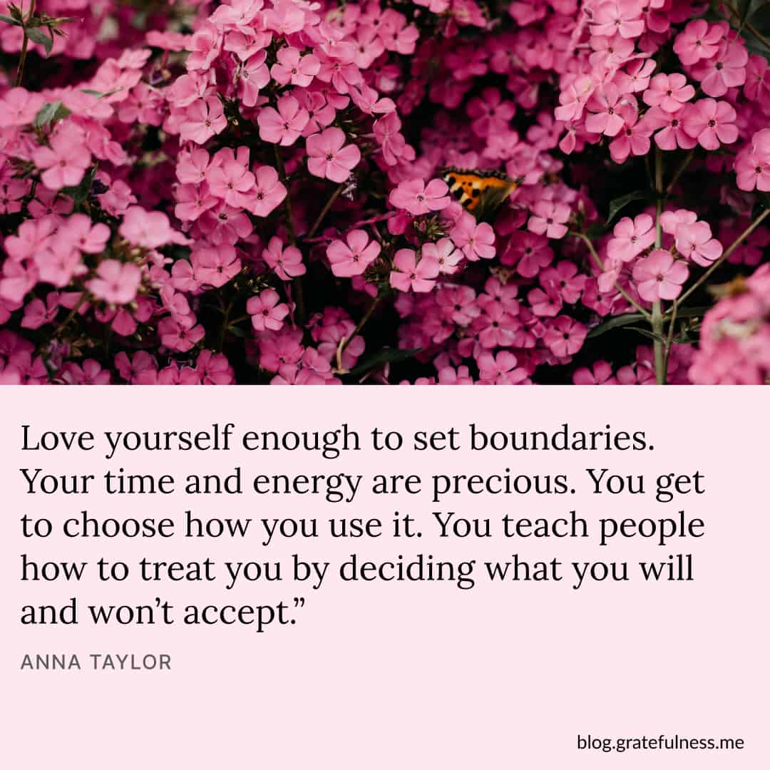 Image with self care quote by Anna Taylor
