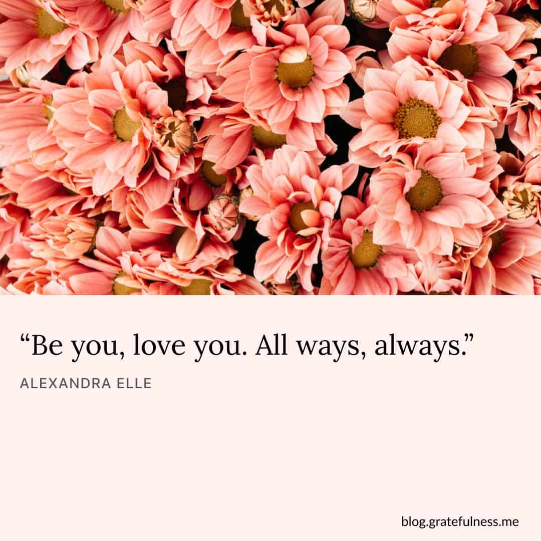 Image with self care quote by Alexandra Elle