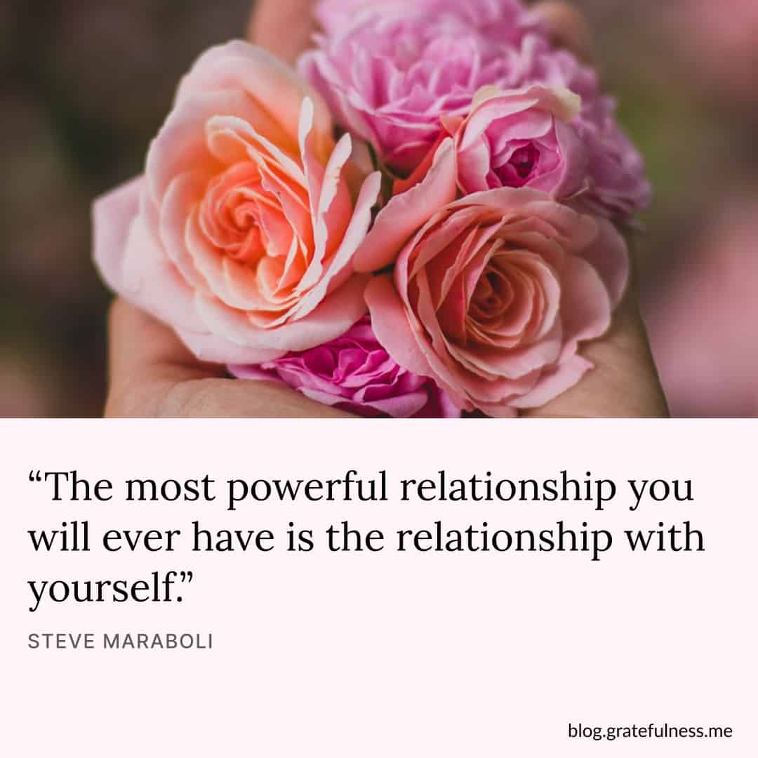 Image with self-love quote by Steve Maraboli