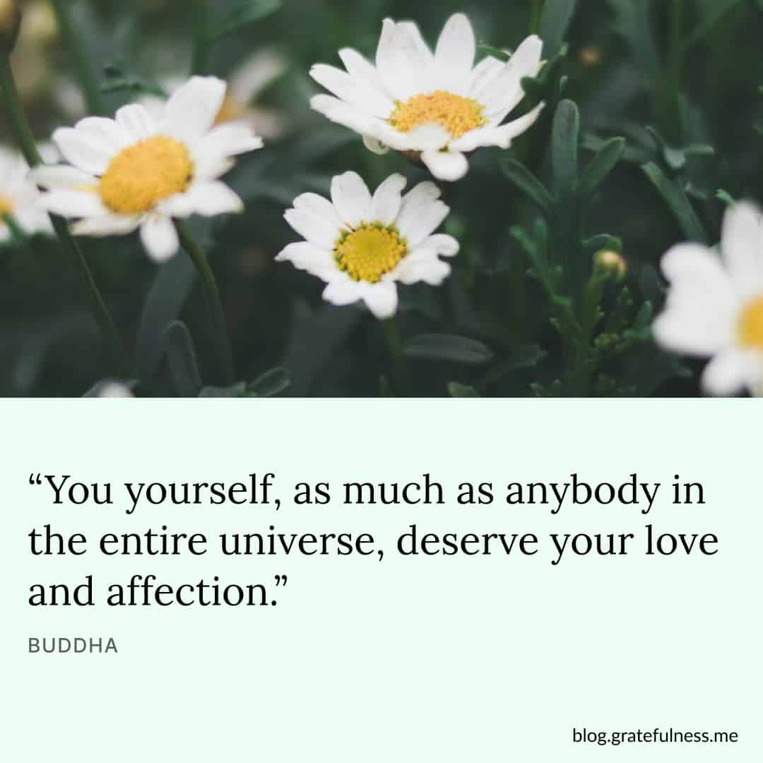 Image with self-love quote by Buddha