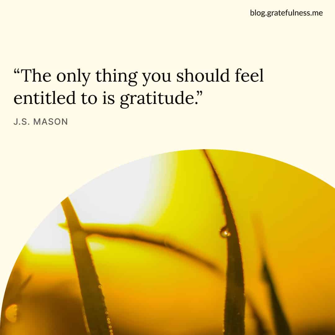 Image with a thankful quote by J.S. Mason