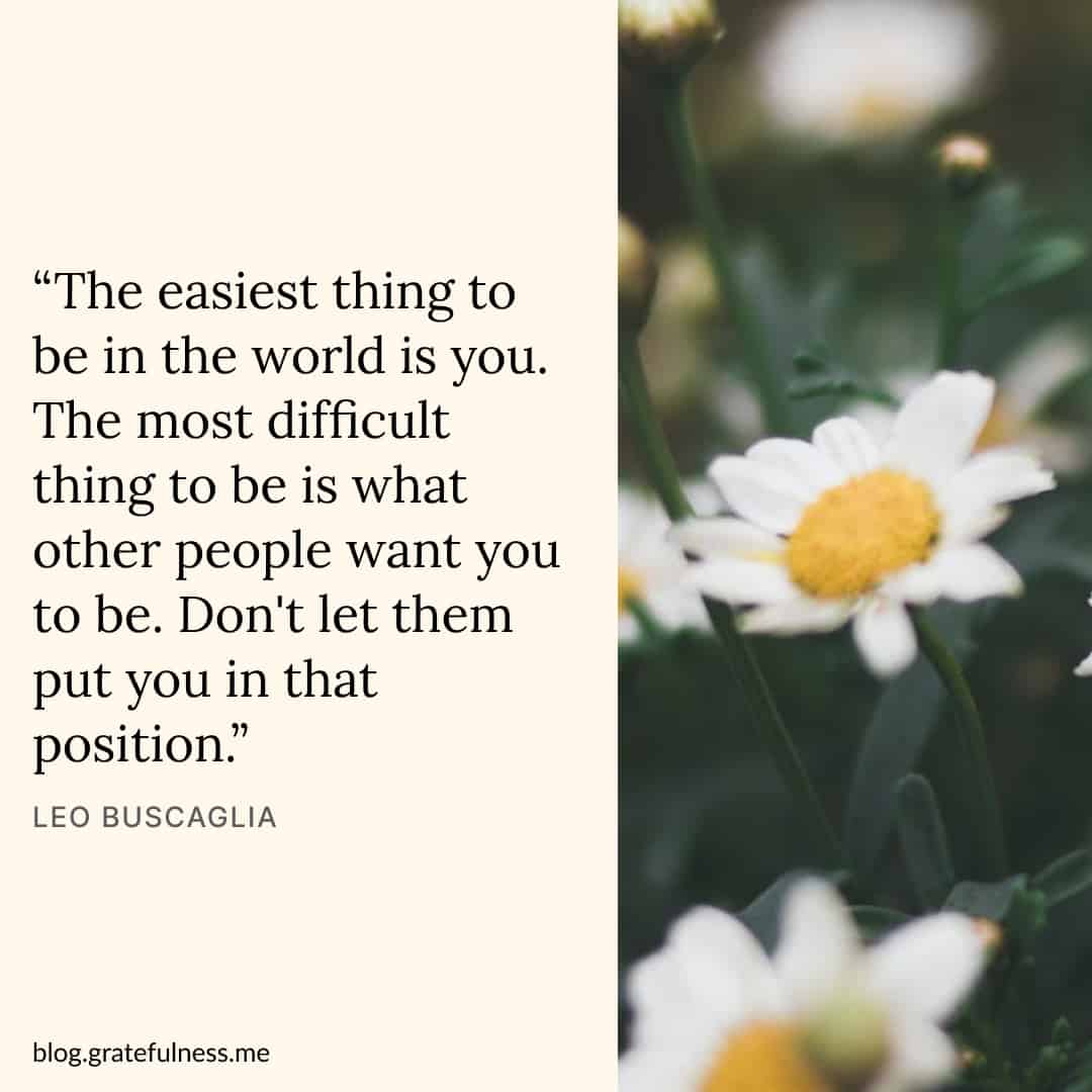 Image with be yourself quote Leo Buscaglia