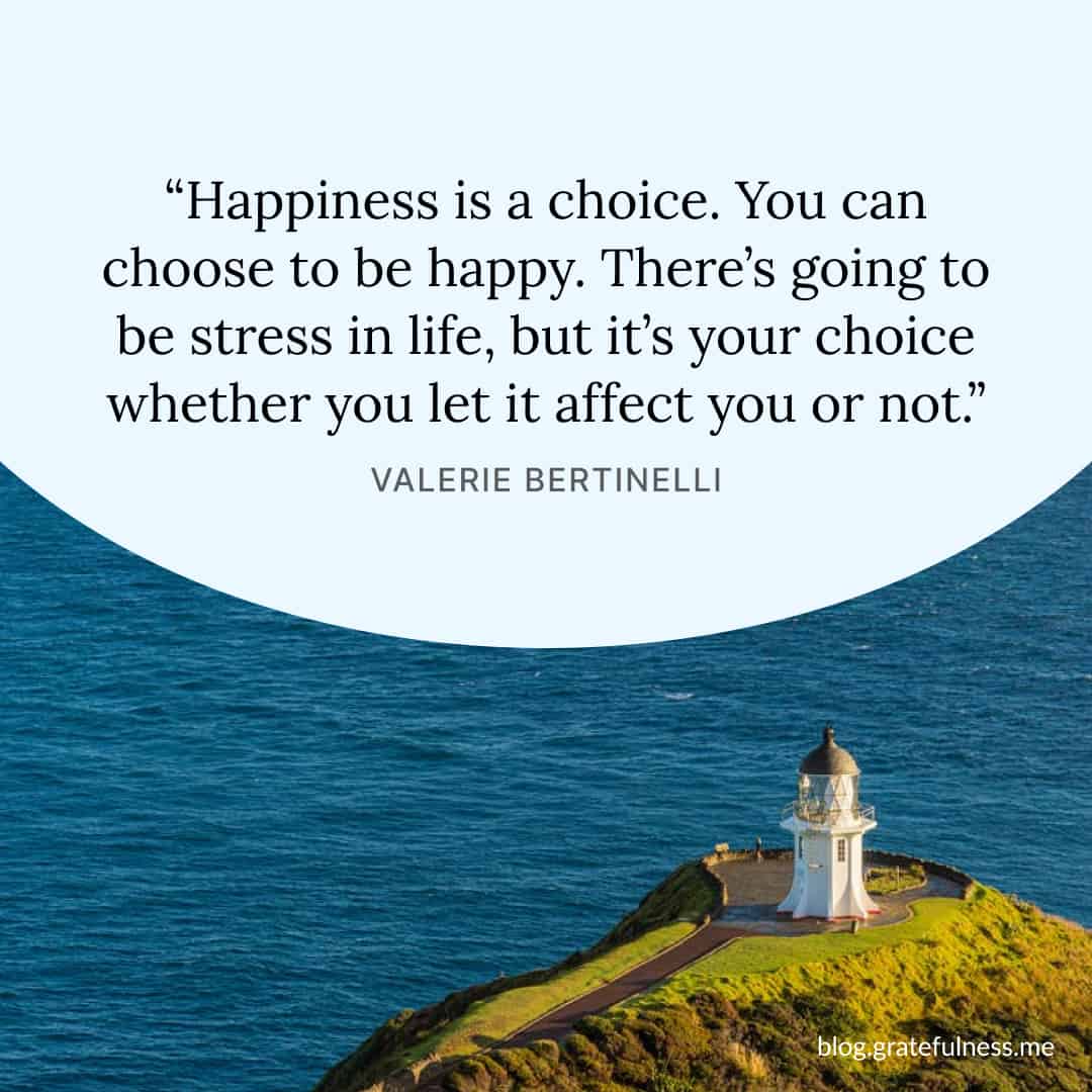 Image with happiness quote by Valerie Bertinelli