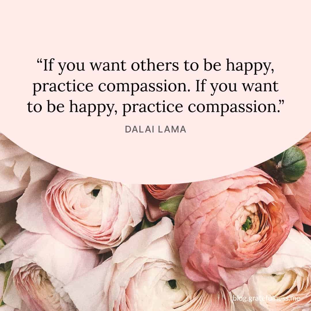 Image with compassion quote by Dalai Lama