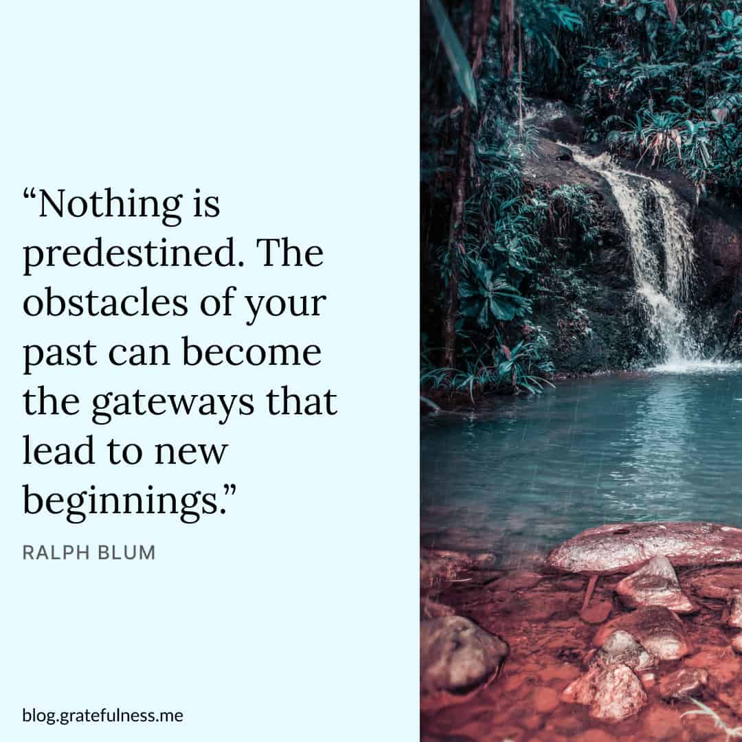 Image with new beginnings quote by Ralph Blum