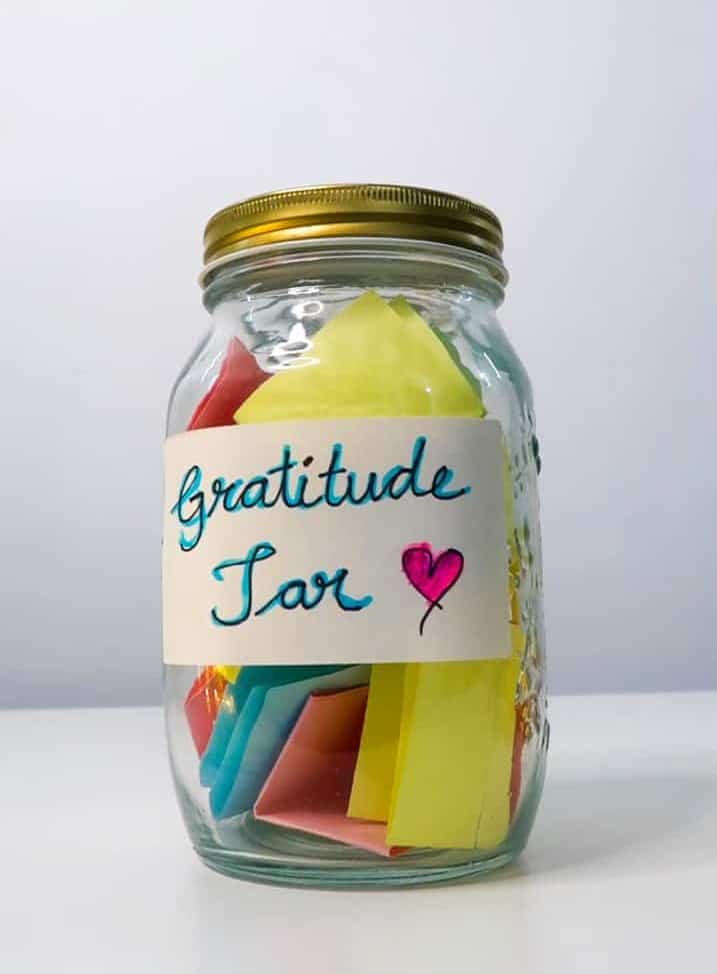 Gratitude jars for a girl's weekend