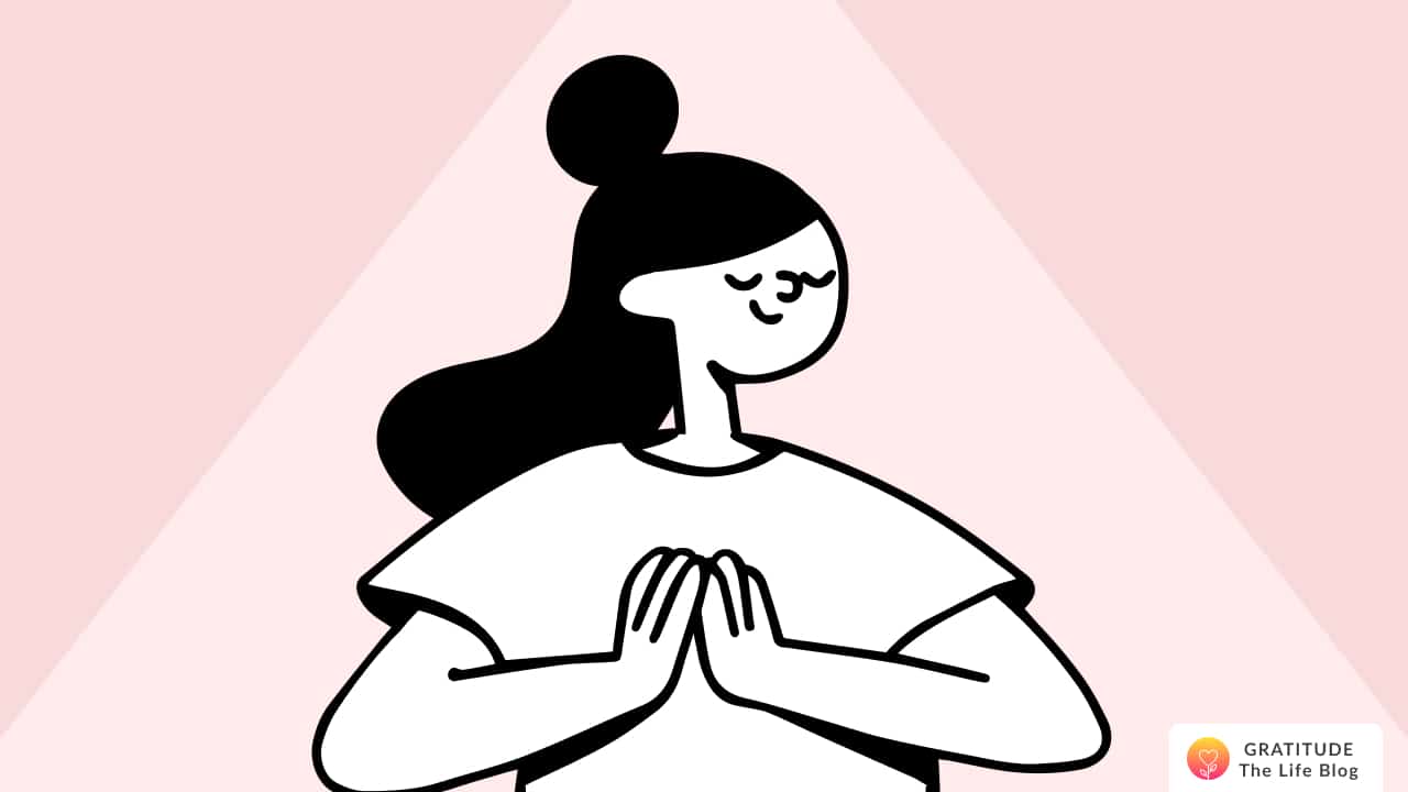 Image with illustration of a person feeling affirmations