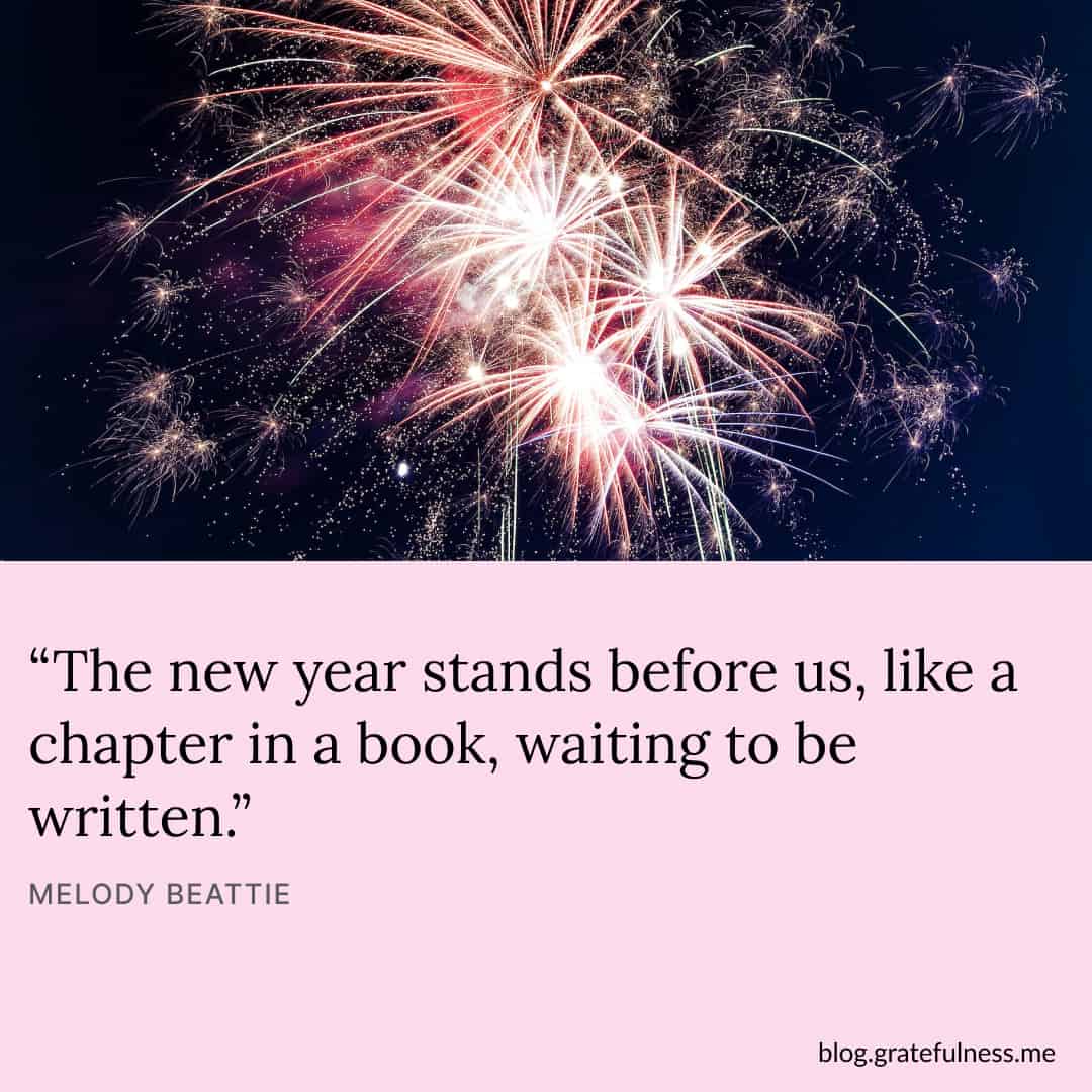 Image with new year quote by Melody Beattie
