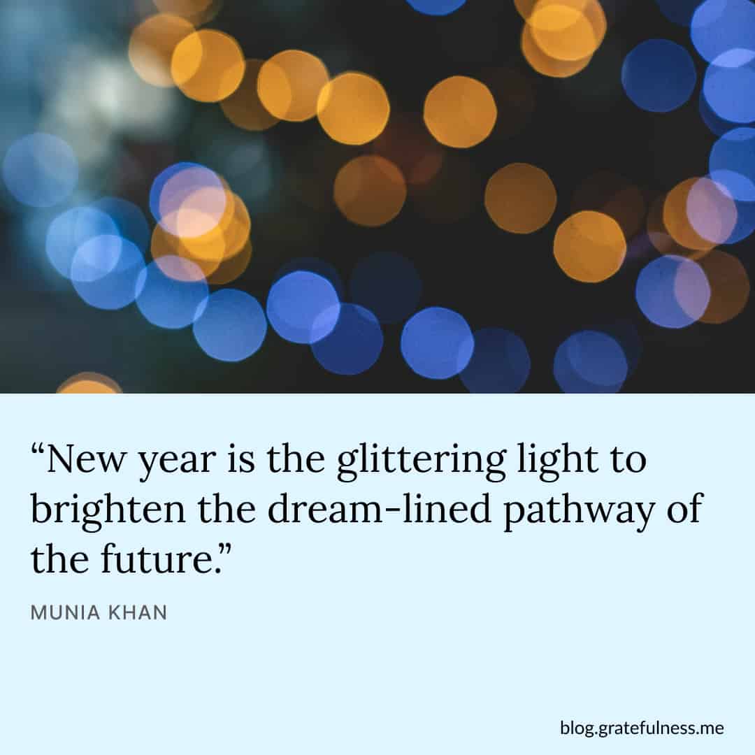 Image with new year quote by Munia Khan