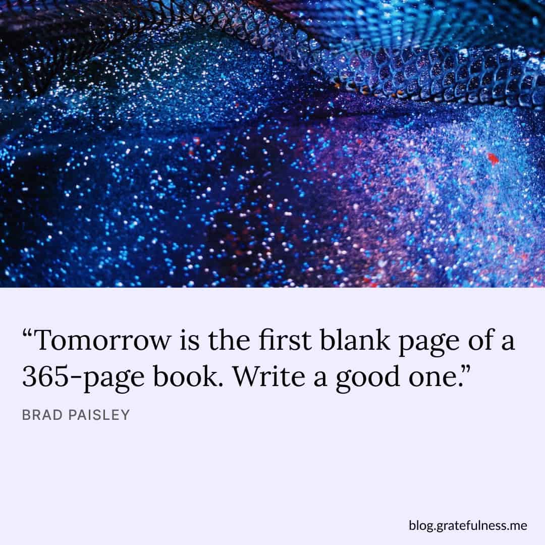 Image with new year quote by Brad Paisley