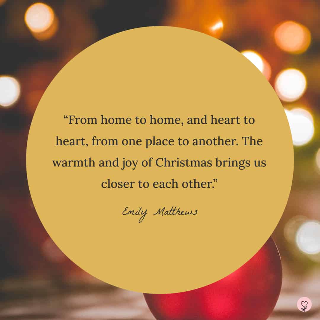 Image with Christmas quote by Emily Matthews