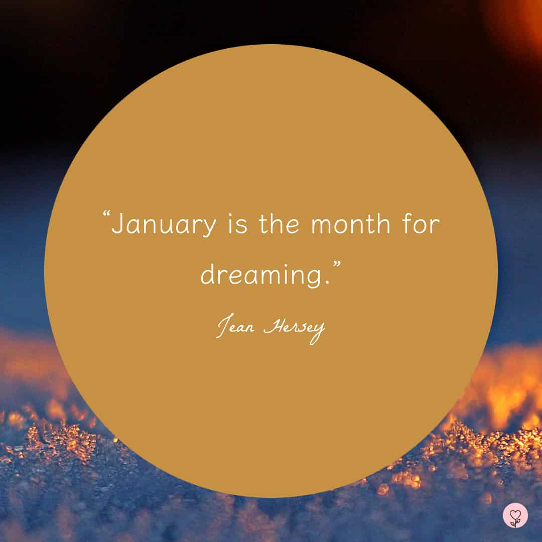 Image with January quote by Jean Hersey
