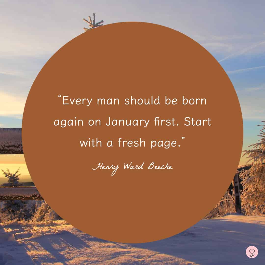 Image with January quote by Henry Ward Beeche
