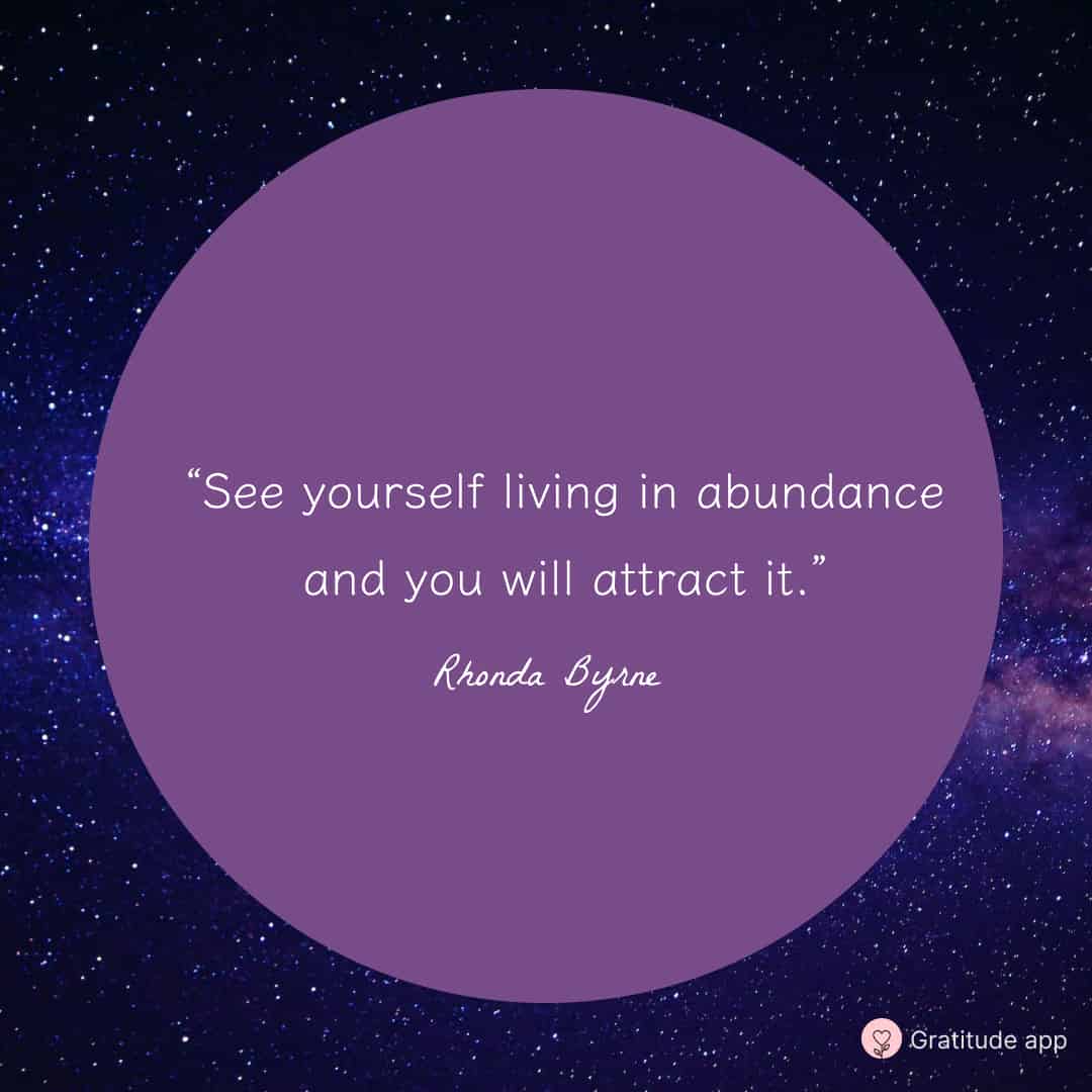Image with law of attraction quote by Rhonda Byrne