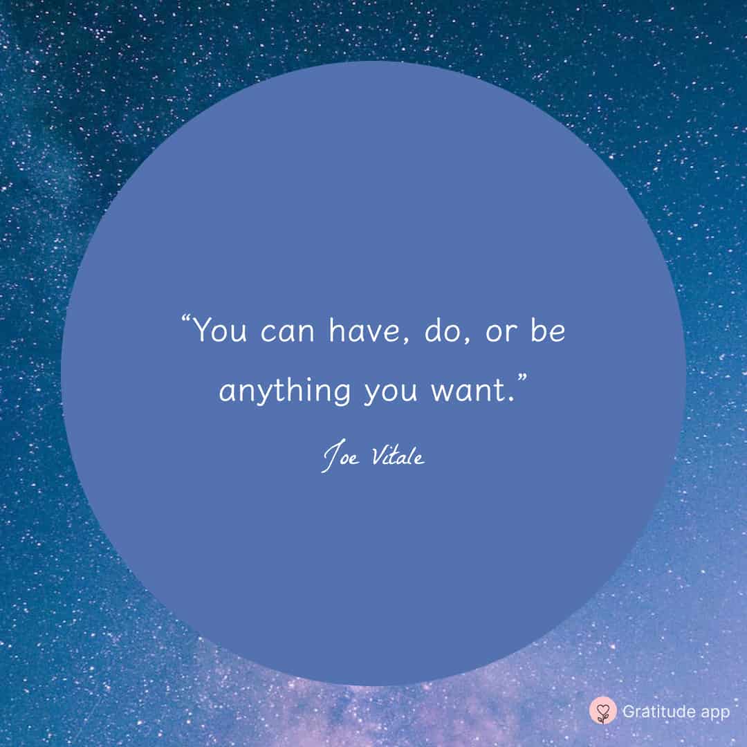 Image with law of attraction quote by Joe Vitale