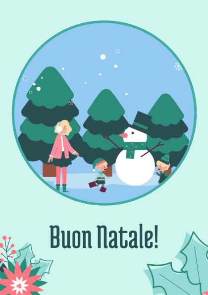 Картинка с рождественской открыткой - Buon Natale