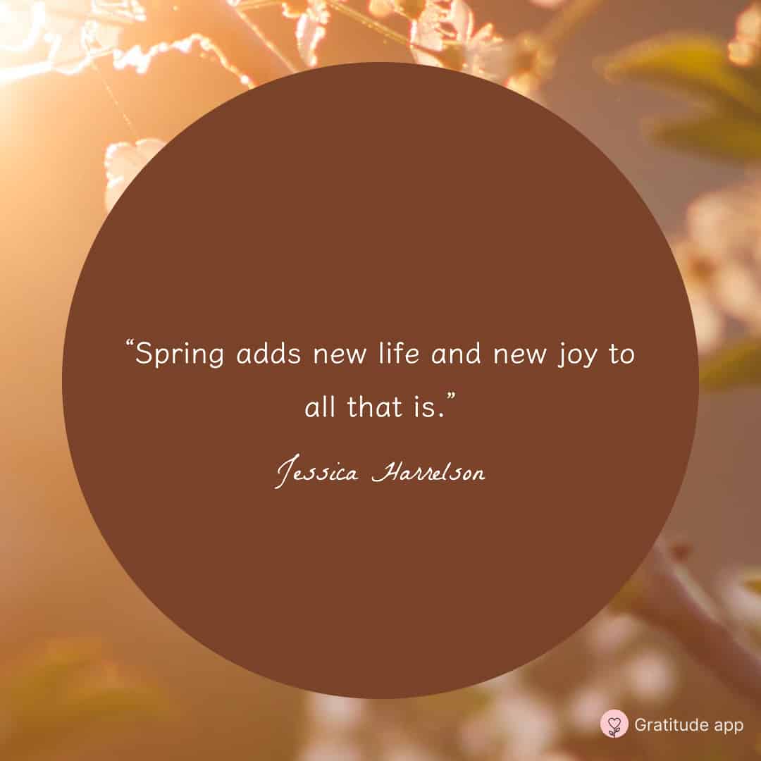 Image with a spring quote by Jessica Harrelson
