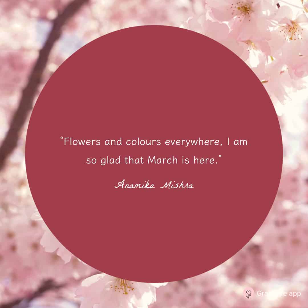 Image with March quote by Anamika Mishra