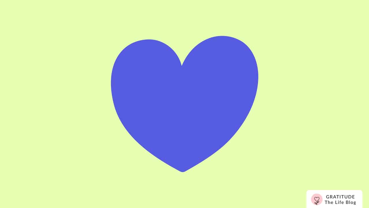 Image with illustration of a blue heart