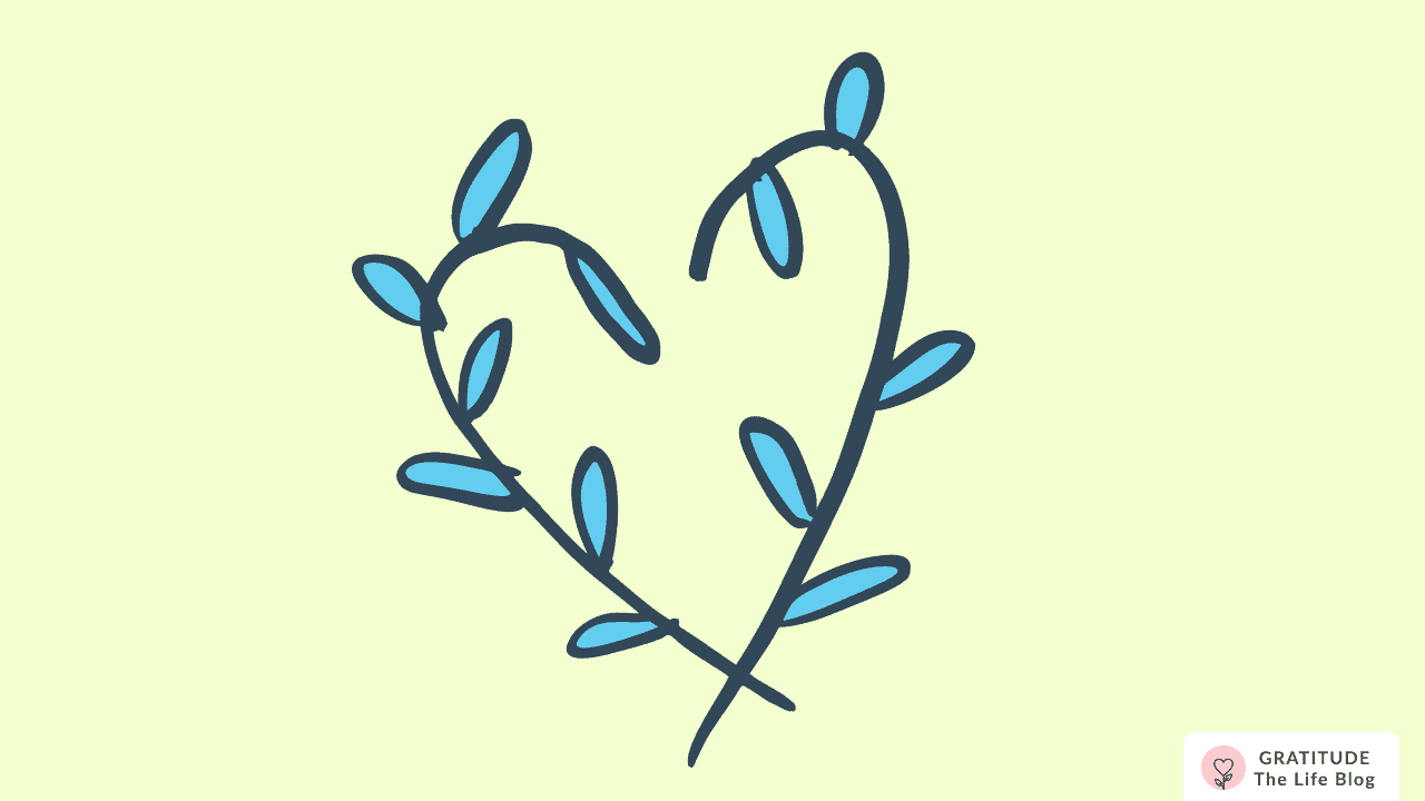 Image with illustration of a leafed heart