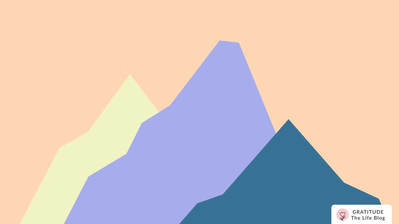 Illustration of three mountains