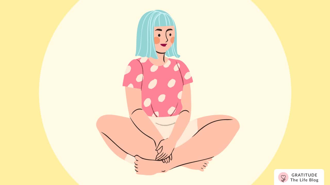 Illustration of a woman sitting on the floor