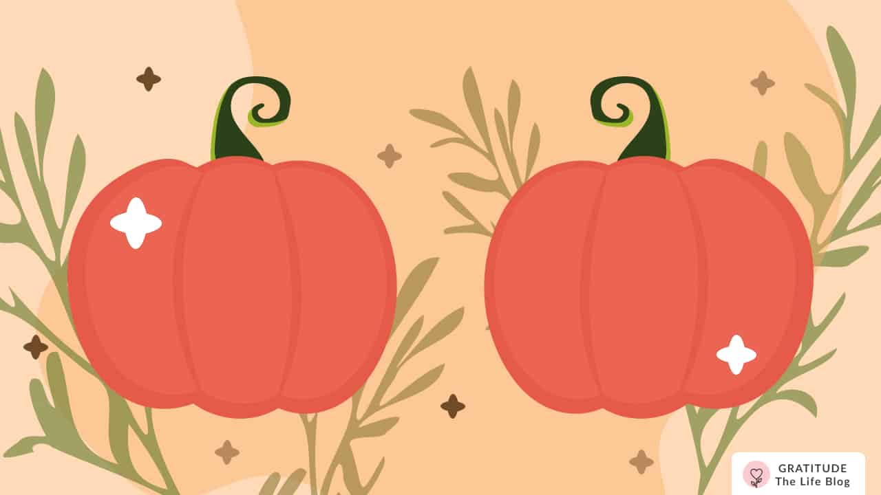 Image with illustration of two pumpkins