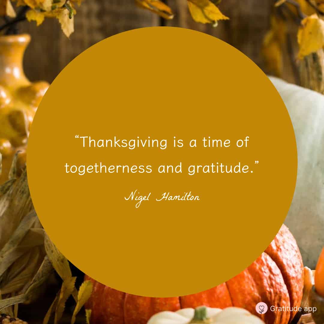 Image with thanksgiving quotes by Nigel Hamilton